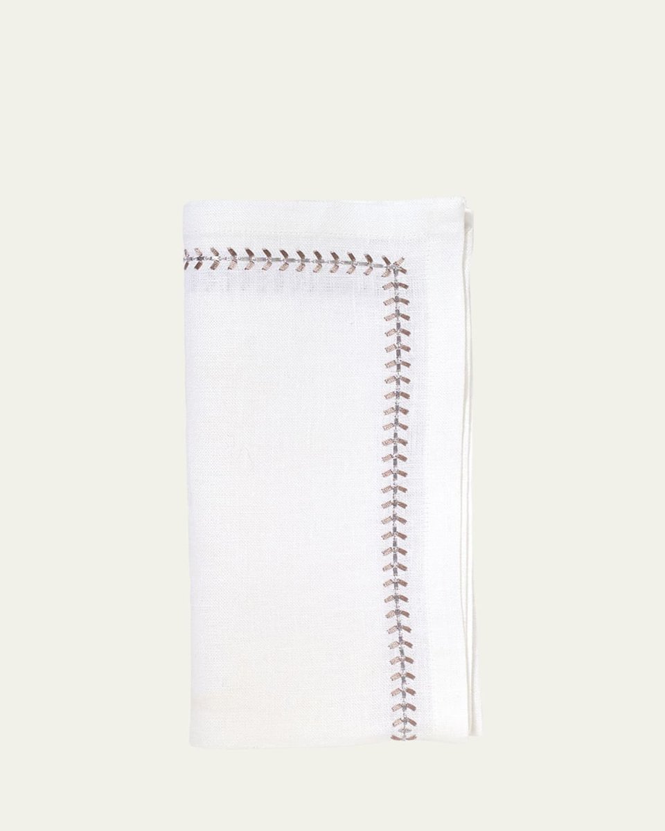 Gunmetal Herringbone Napkin